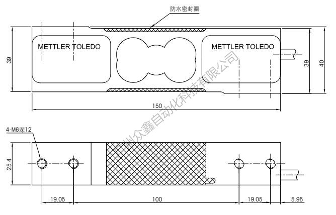 梅特勒托利多 MT1041-10kg稱重傳感器安裝尺寸