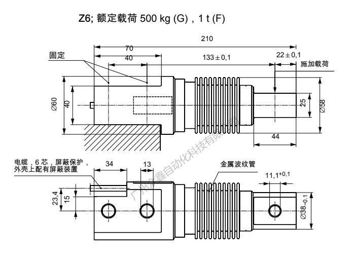 德國(guó)HBM Z6FD1/1T產(chǎn)品尺寸