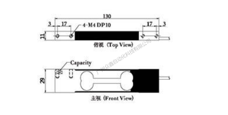 臺(tái)灣mavin NA12-1kg稱重傳感器產(chǎn)品尺寸